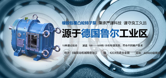 源于德國魯爾工業(yè)區(qū)的彈性體包覆凸輪轉(zhuǎn)子泵. 秉承嚴(yán)謹(jǐn)科技，謹(jǐn)守良工久遠(yuǎn)